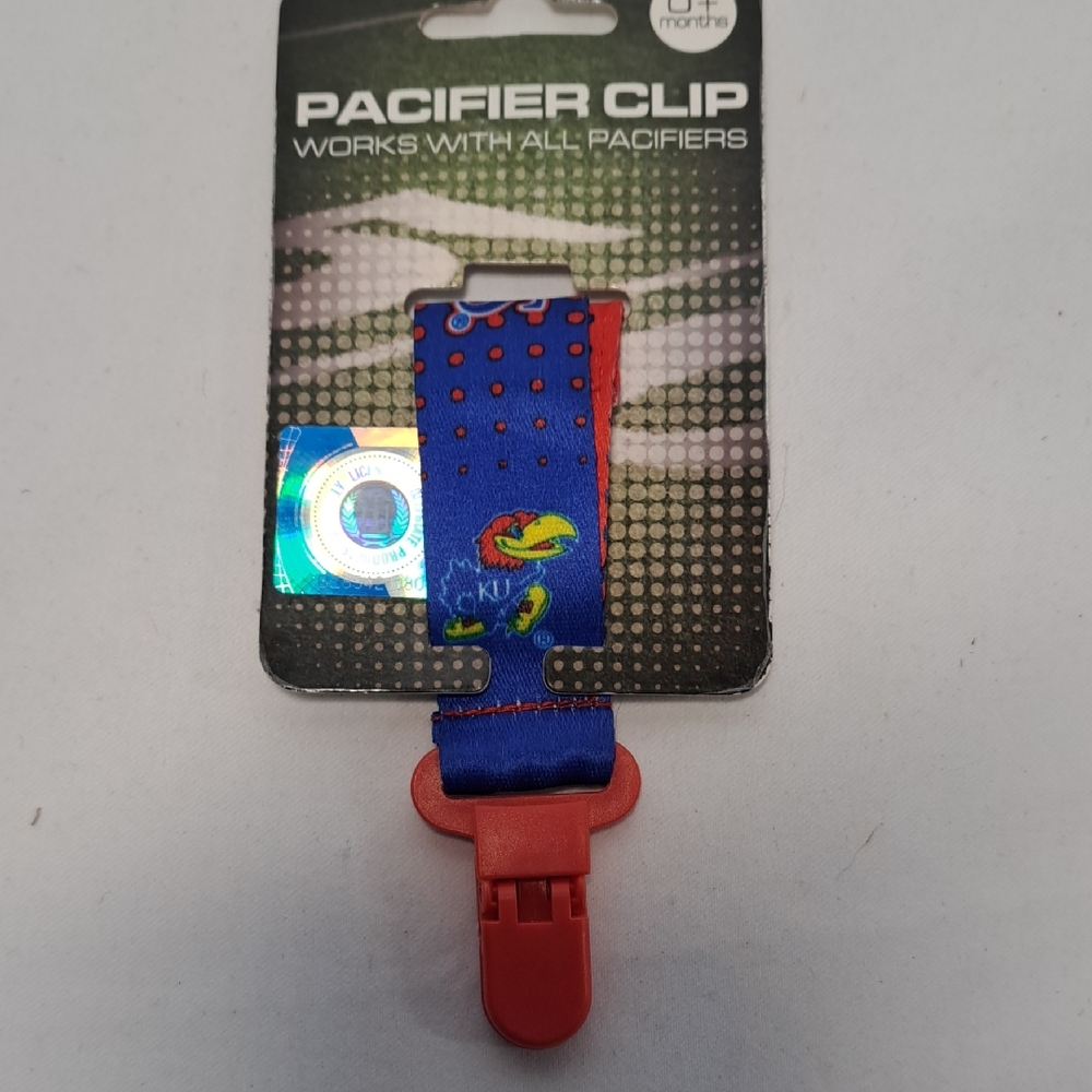 Blue and Red Pacifier Clip